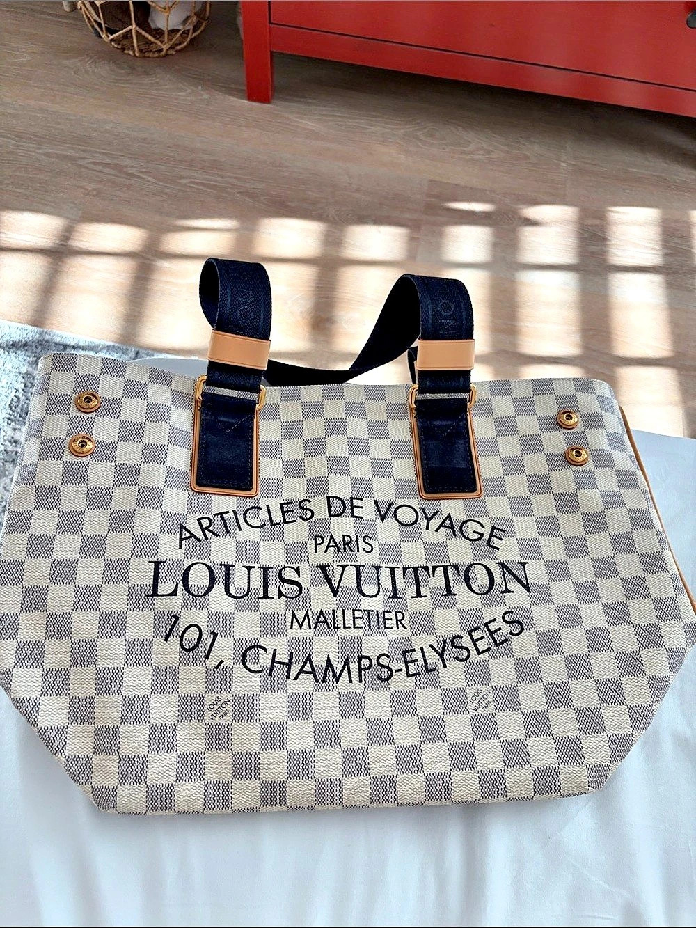 Louis Vuitton Damier Azur Beach Cabas MM Tote